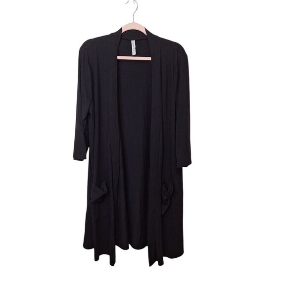 Zenana Sweaters - Zenana Open Front Long Line‎ Cardigan Womens 3X Pockets Stretch Comfort Casual
